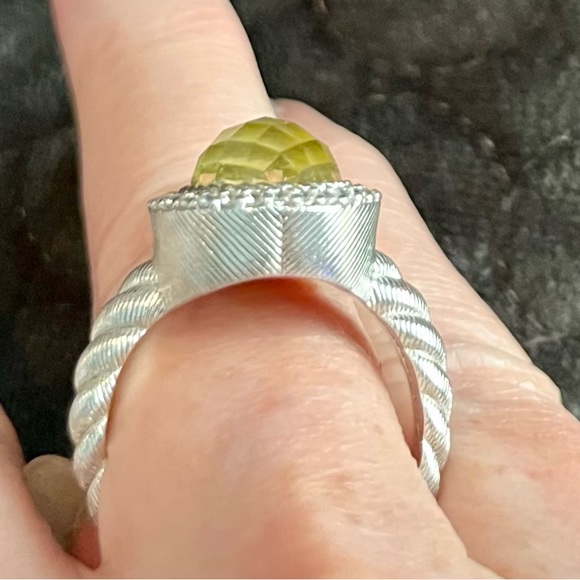 Judith Ripka Lemon Doublet Quartz and Diamonique/CZ ring - Picture 3 of 6